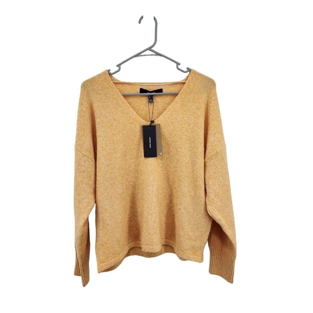 Vero Moda Women's V-Neck Dropped Shoulders Pullover - S
